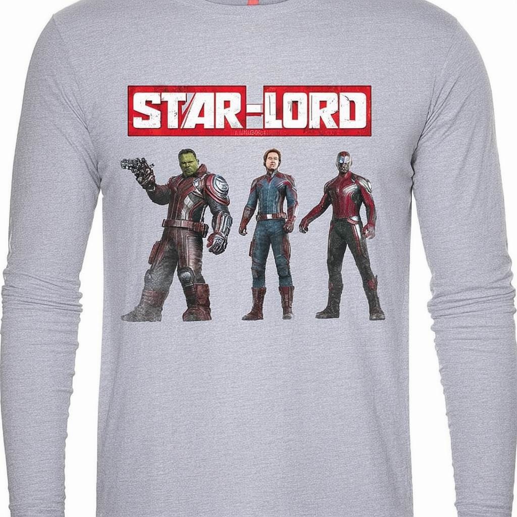 Men's Marvel Guardians of The Galaxy Vol. 2 Star-Lord Tee Long Sleeve Shirt