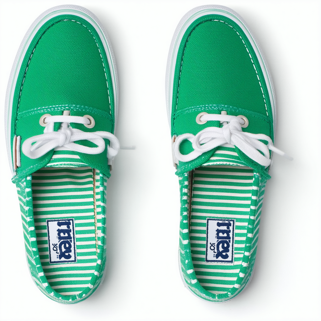 Keds Women's Surfer Candy Stripe Boat Shoe,Green,6.5 M US