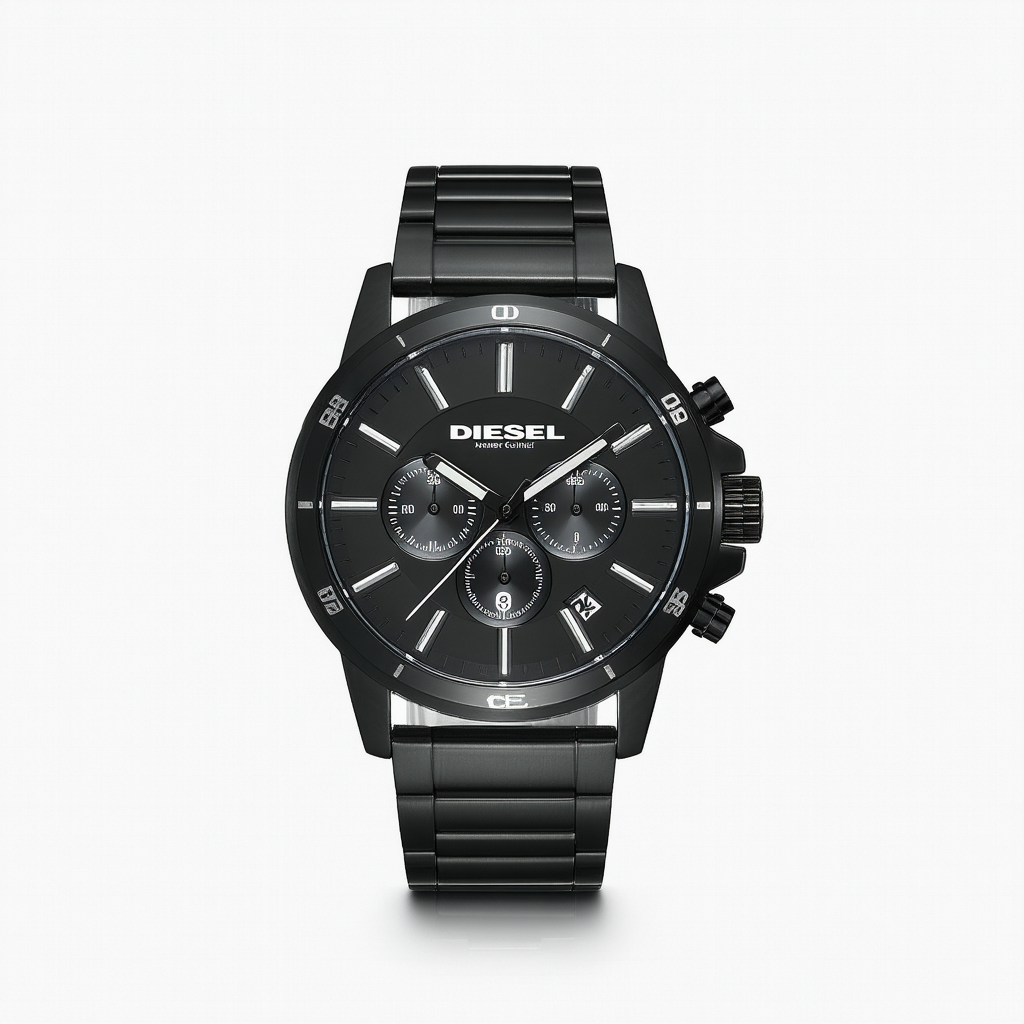 Diesel Men's 45mm Master Chief Quartz Stainless Steel Three-Hand Watch, Color: Black (Model: DZ1209)