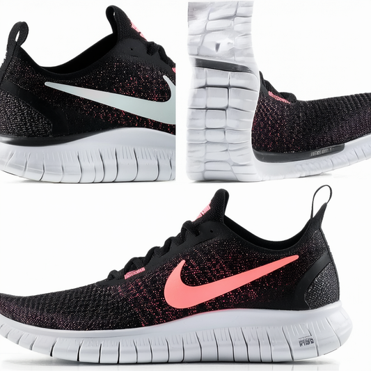 Nike Womens Free Fit 4 Team Trainers 6 US Black/Hyper Punch