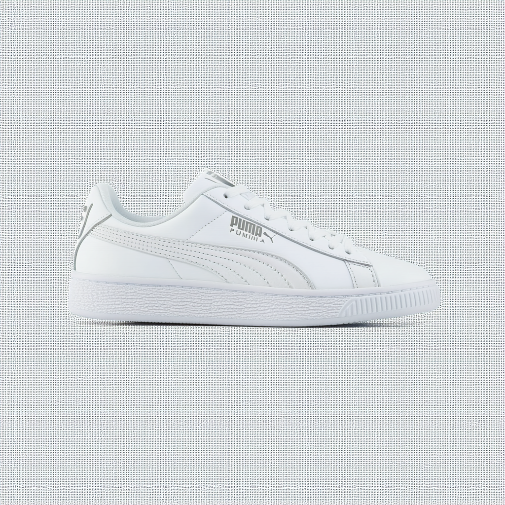PUMA womens Carina Sneaker, Puma White-puma Silver, 7.5 US