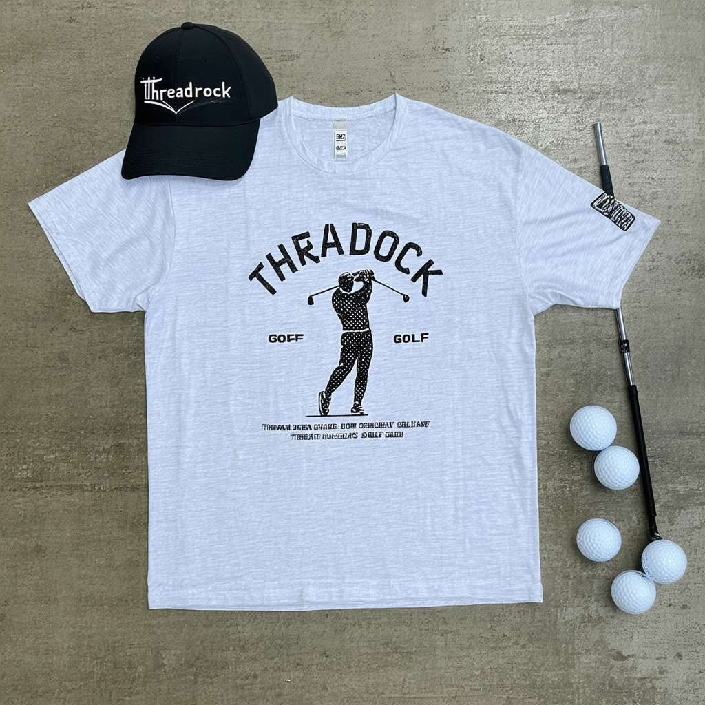 Threadrock Men's Golf Golfer Typography T-Shirt