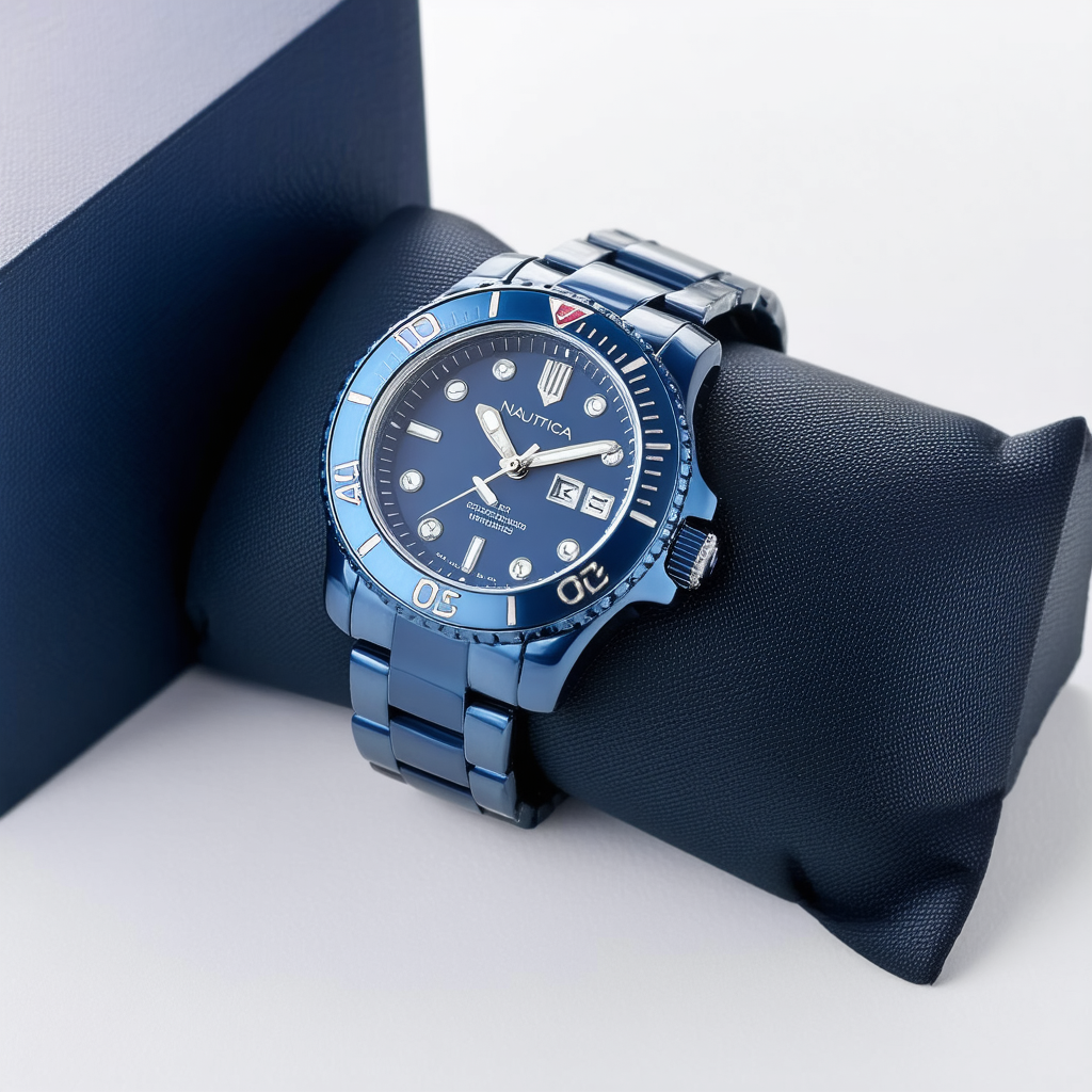 Nautica Women's NAD11526M Nautica Ladies Sport Ring Gift Set Analog Display Quartz Blue Watch