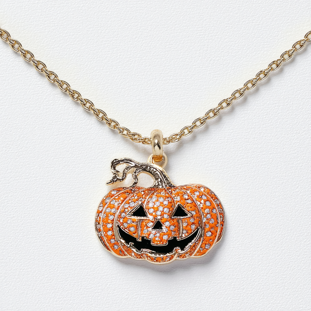 Betsey Johnson Pumpkin Pendant Necklace