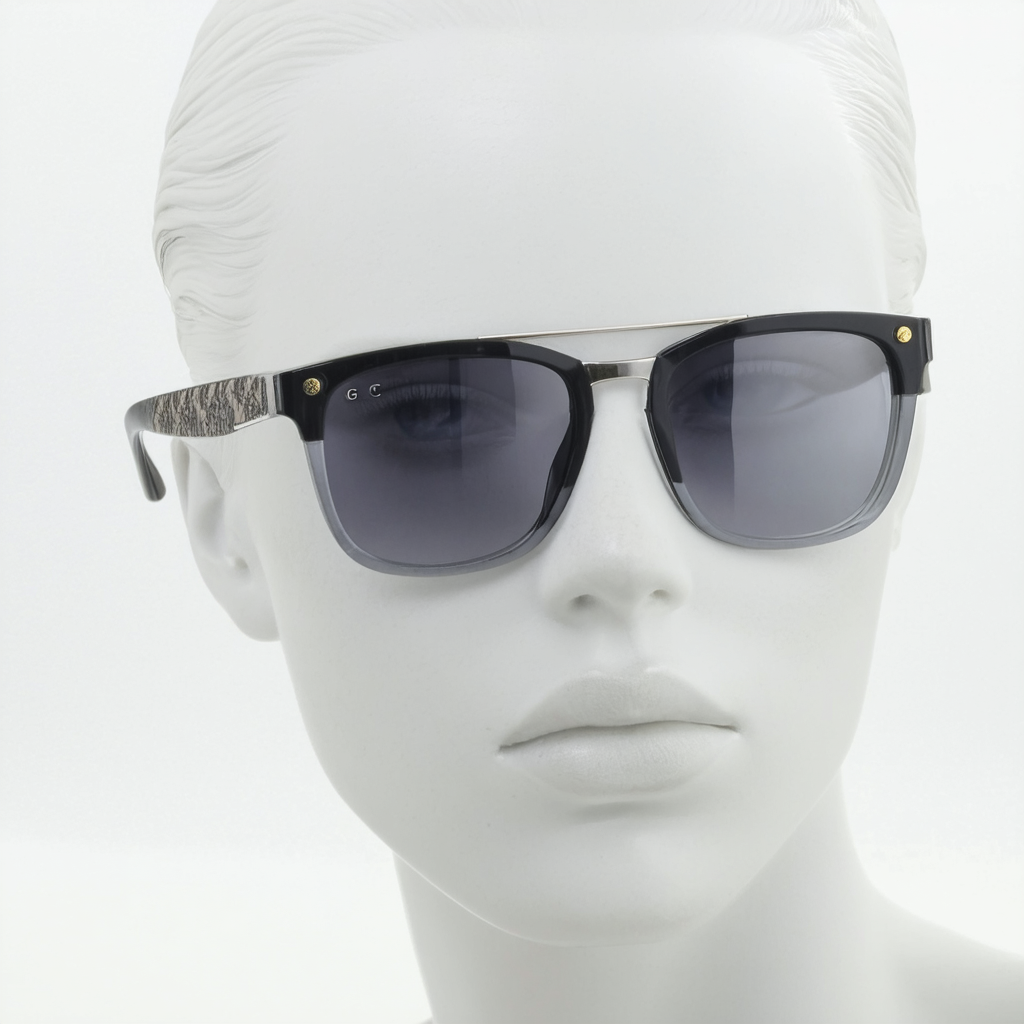 Gucci GG 0226 SK- 002 BLACK / GREY RUTHENIUM Sunglasses