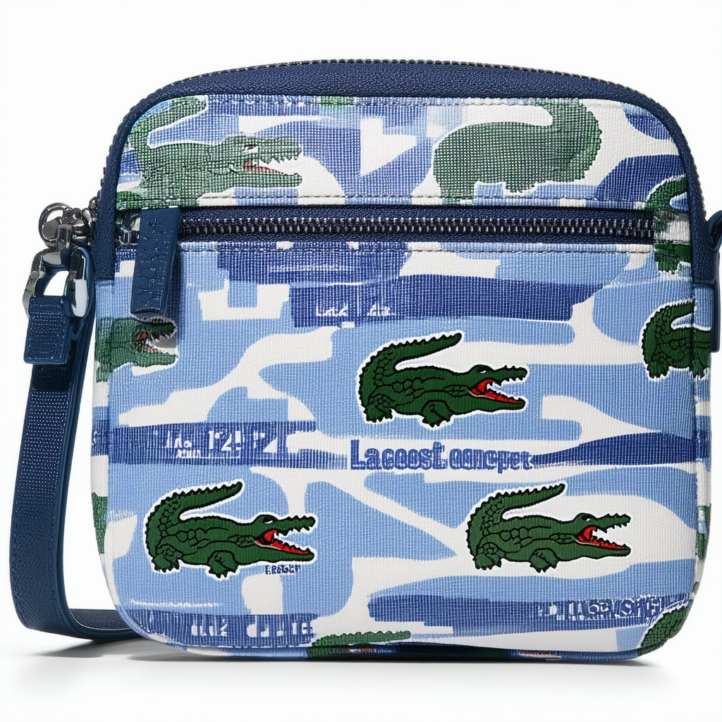 Lacoste L.12.12 Concept All Over Print Petit Zipper Crossbody Bag
