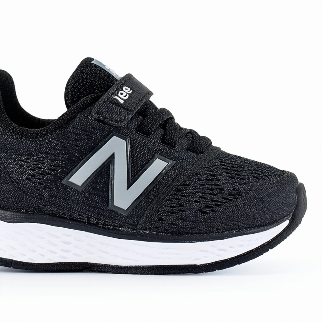 New Balance Kid's 455 V1 Running Shoe, Black 1/White, 3 W Little Kid