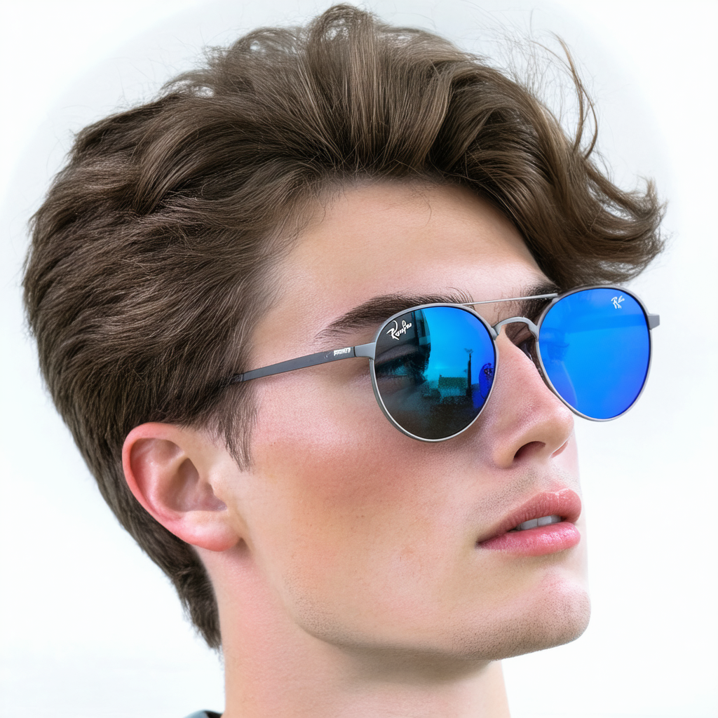 Ray-Ban Sunglasses RB3498 029/8G Matte Gunmetal Grey Gradient Blue 64 17 135