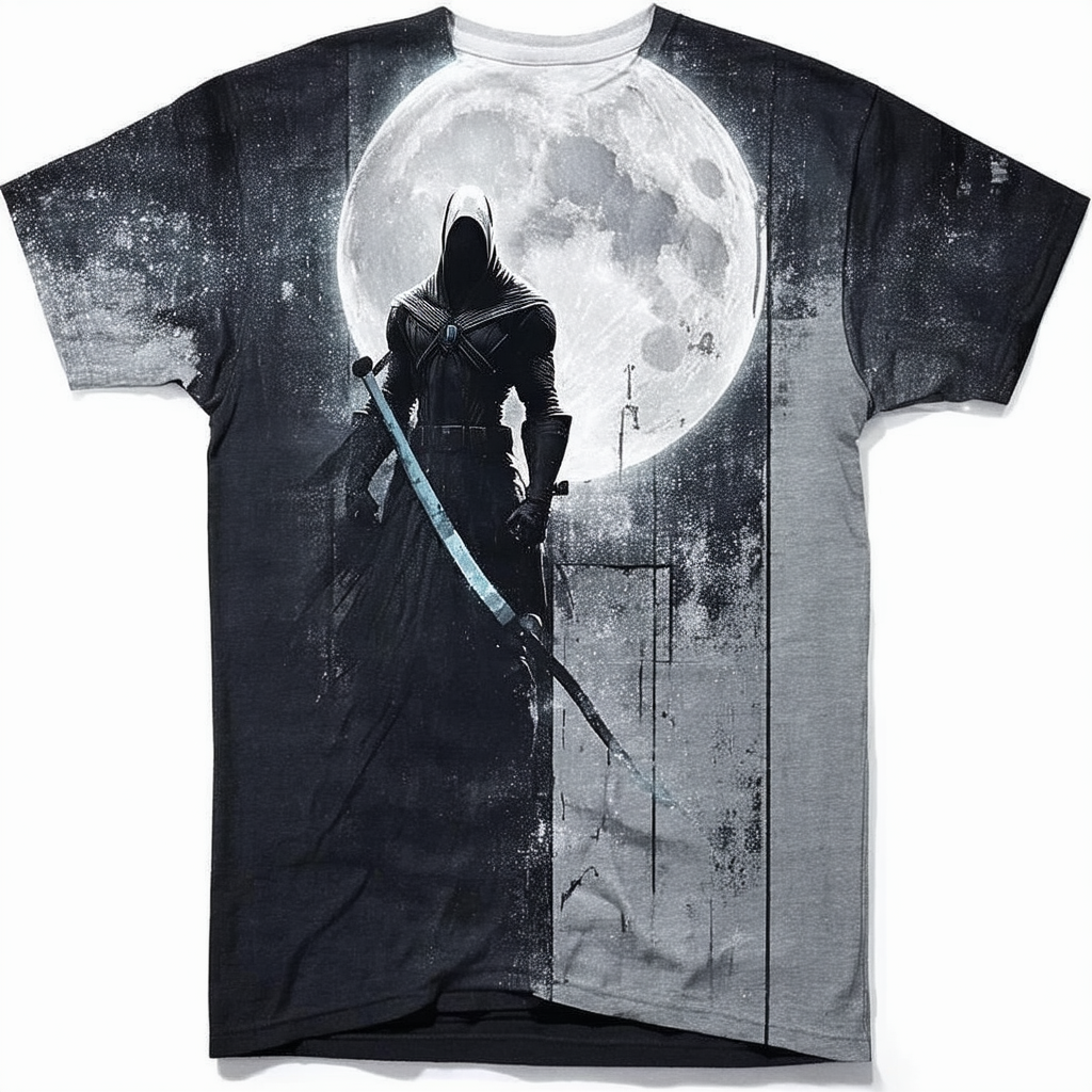 Men's Marvel Moon Knight Panels T-Shirt - Athletic Heather - X Large