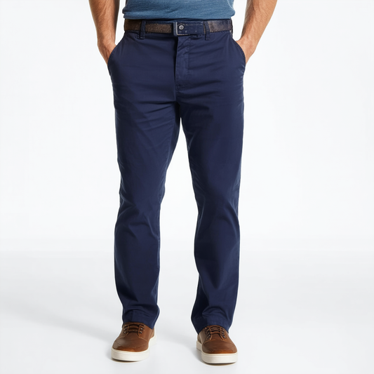Nautica Men's Classic Fit Flat Front Stretch Solid Chino Deck Pant