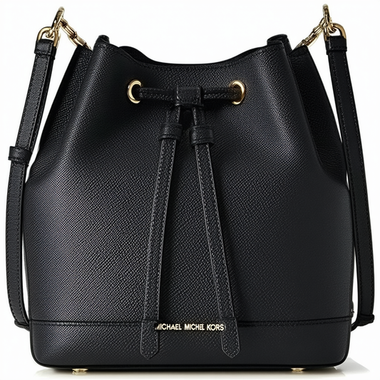 MICHAEL Michael Kors Womens Jules Large Drawstring Bucket Bag, Black, One Size