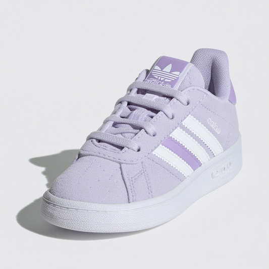 adidas Kids' VL Court 2.0 Sneaker, Onix/Clear Lilac/White, 6.5 M US Big Kid