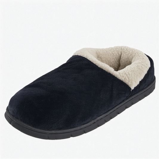 Nautica Men's Sennen Cozy House Slipper,Black,Medium