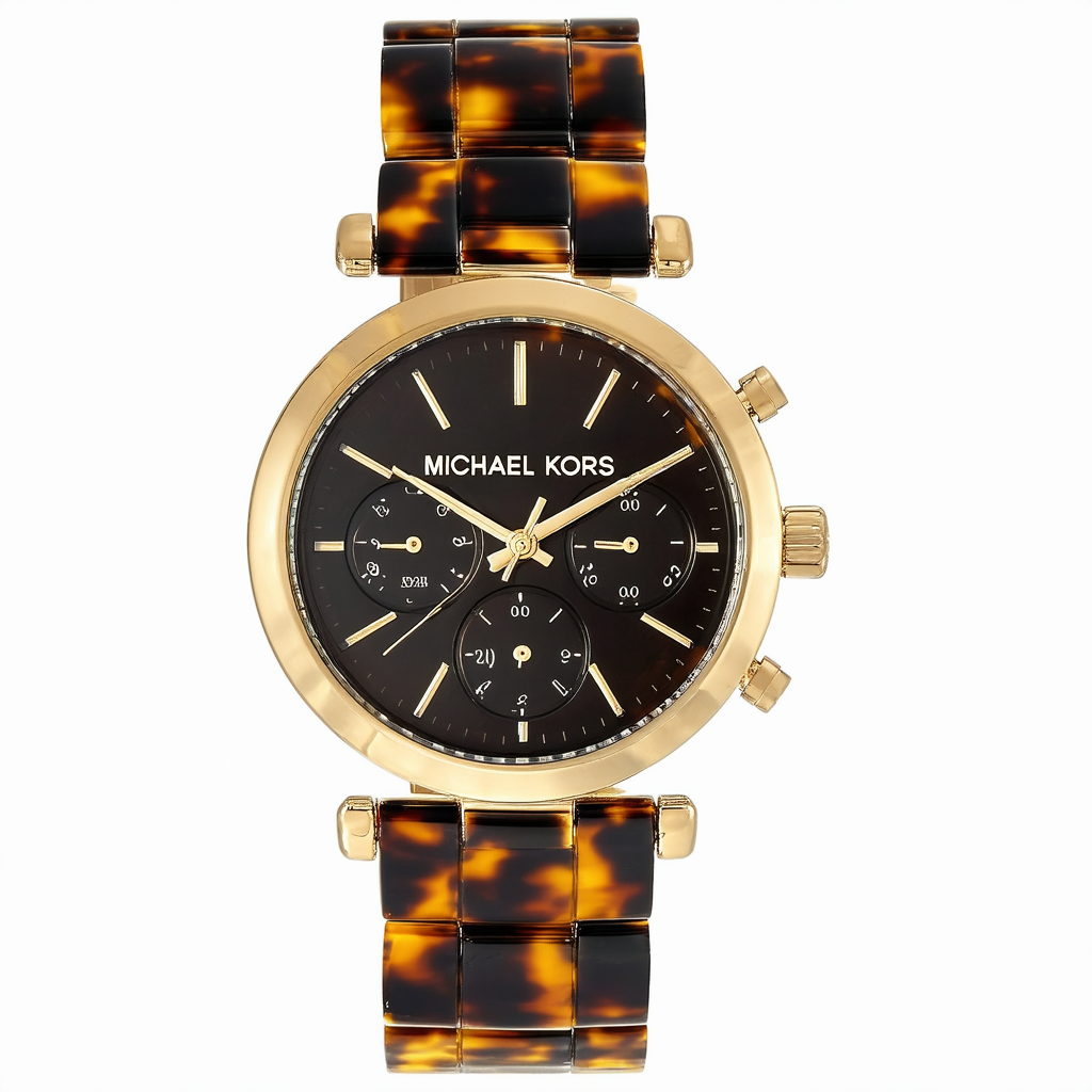 Michael Kors Women's MK4284 - Slim Runway Tort/Gold Watch