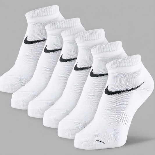Nike Young Athletes Lightweight Ankle 6-Pair Pack Socks Kids WHITE 7C-10C (4-5 US Sock Size)