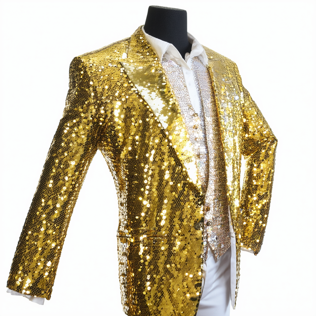 Plus Size Exclusive Deluxe Sequin Hollywood Singer Costume 1X/2X