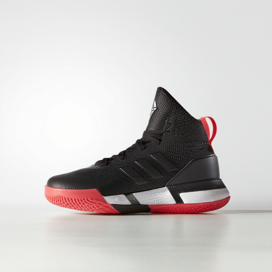 adidas D Lillard 2 J Gs Black/Black/Red Gs Basketball (B72855)